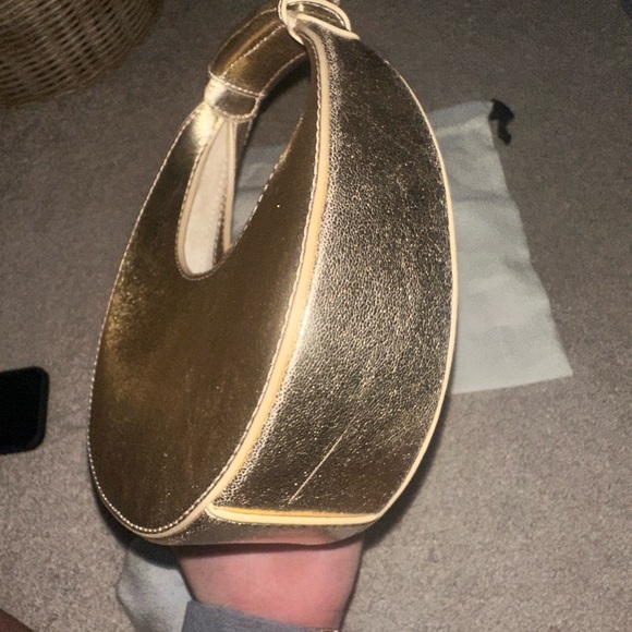 STAUD Mini Moon Gold Metallic Bag - Picture 5 of 5